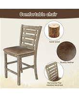 Streamdale Furniture Rustic Farmhouse Ladderback Dining Chairs (Set of 2)