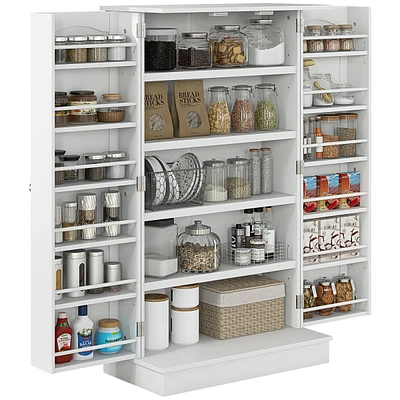 Streamdale Furniture Kitchen Pantry Storage Cabinet w/ 5-tier Shelving, 12 Spice Racks