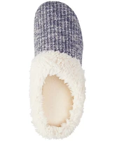 Isotoner Signature Women's Caroline Sweater Rib-Knit Clog Slippers