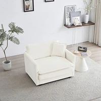 Streamdale Furniture Comfy Deep Single Seat Reading Armchair with Toss Pillow