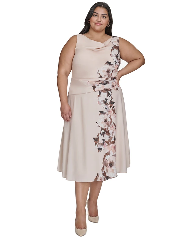 knee length dresses for ladies Donna Karan Women's Sleeveless A-Line Dress - Vapor main image 0