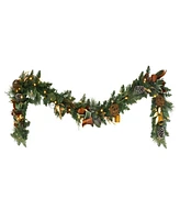 Puleo Pre-Lit Garland 9 ft. x 10 Inch