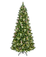 Puleo Pre-Lit Pine Artificial Tree 7.5 ft