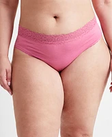 State of Day Women's Cotton Blend Lace-Trim Hipster Underwear, Created for Macy's