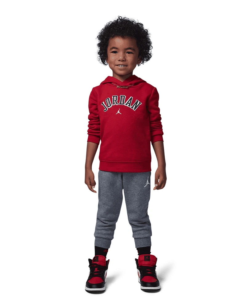 Jordan Toddler Boys Arched Fleece Pullover Hoodie and Pants 2-Piece Set