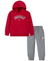 Jordan Toddler Boys Arched Fleece Pullover Hoodie and Pants 2-Piece Set