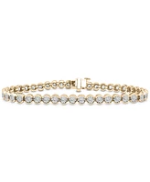 Men's Diamond Half Bezel Link Bracelet (3-1/2 ct. t.w.) in 10k Gold