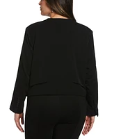 Rafaella Plus Cropped Angled Open Blazer