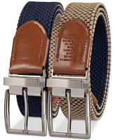 Club Room Men's Stretch Reversible Woven Belt, Exclusively at Macy's