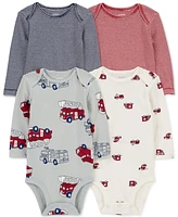 Carter's Baby Boys 4-Pk. Cotton Fire Truck Bodysuits