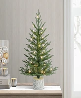 Puleo Pre-Lit Potted Artificial Tree 3 ft