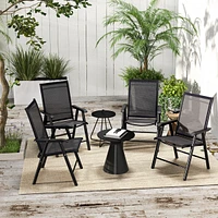 Streamdale Furniture Folding Sling Patio Chairs with Armrests for Outdoor Relaxation