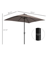 Streamdale Furniture Solar Led Patio Umbrella for Table or Base