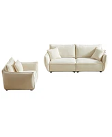 Streamdale Furniture Modern 4-Seater Sofa Combo for Living Room with Pillows