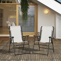 Streamdale Furniture Patio Folding Sling Chairs with Armrests