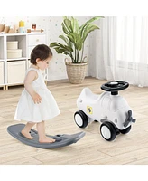 Vebreda 3-in-1 Rocking Horse and Sliding Car with Detachable Balance Board
