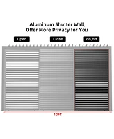 10FT Aluminum Louver Grille for Privacy and Sun Control