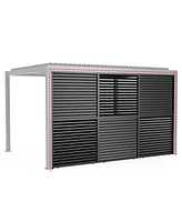 Streamdale Furniture 10FT Aluminum Louver Grille for Privacy and Sun Control