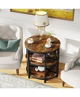 Tribesigns Half Round End Table, 3