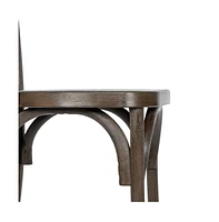 Hensler Set Of 2 Weather-Resistant Wood Look Resin Thonet Chairs For Indoor/Outdoor Use