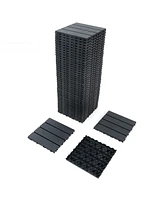 Simplie Fun 44-Pack Interlocking Deck Tiles, 12"x12" Waterproof Outdoor Tiles