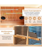 Skonyon New Model Single Person Far Infrared Wooden Sauna for Home