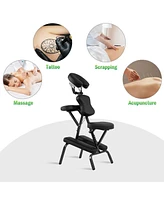 Skonyon Pu Leather Pad Travel Massage Chair with Carrying Bag