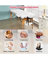 Skonyon 3 Fold Portable Adjustable Massage Table with Carry Case
