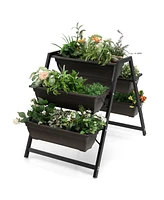 Sugift 3-Tier Vertical Raised Garden Bed with 5 Plant Boxes