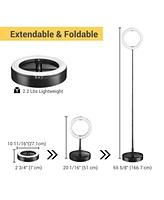 Yescom 10" Folded Selfie Led Ring Light Portable Dimmable for Makeup Livestream YouTube