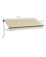 12' Retractable Patio Awning with Uv Protection