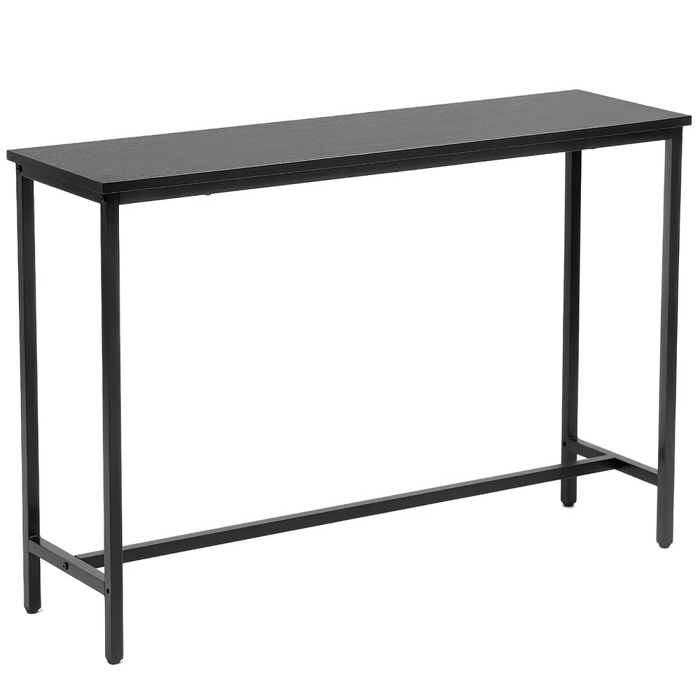 Sugift Console Table Modern Entryway Table with Durable Black Metal Frame