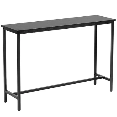 Sugift Console Table Modern Entryway Table with Durable Black Metal Frame