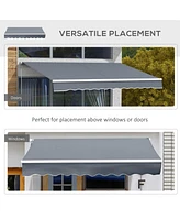 10' x 8' Retractable Patio Awning with Uv Protection