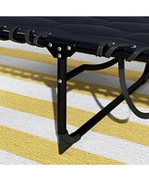Folding Lounge Set with 5-Level Reclining Back & Padded Seat