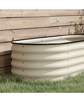 Streamdale Furniture Galvanized Raised Garden Bed: Cream