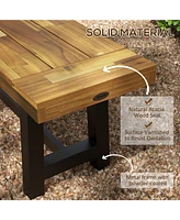 Streamdale Furniture Acacia Wood Garden Bench for Patio and Deck