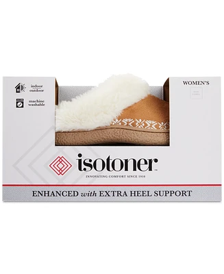 Isotoner Signature Women's Clara Faux-Fur-Trim Clog Slippers
