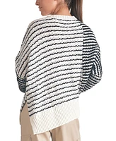 Elan Women's Asymmetrical-Striped Sweater