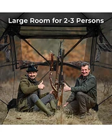 Sugift Hunting Blind 360 Degree One-Way See-Through Ground Blind for 2-3 Person
