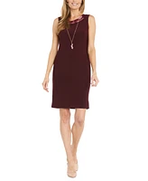 R & M Richards Women's Attached-Necklace Jacket Dress