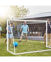 Sugift 6 x 4 Feet Soccer Goal with Strong Upvc Frame