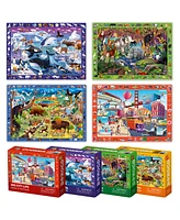 Quokka 4 x 60 Puzzles for Kids Ages 4-6 - Educational Search & Find Toy