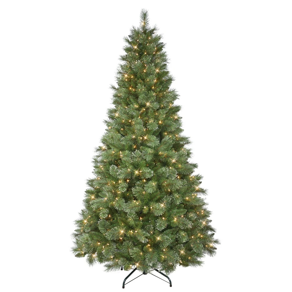 Puleo 7.5-ft. Medium Green Tree with 500 Clear Lights & Stand