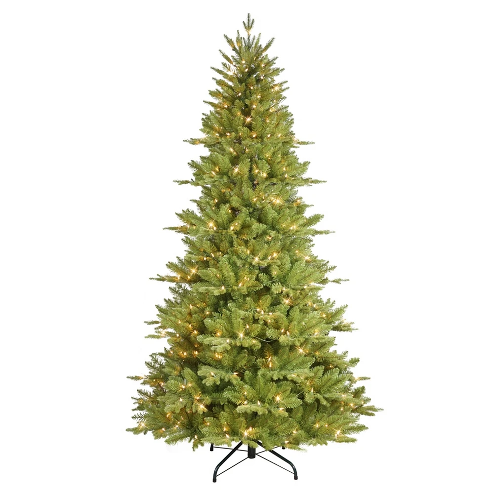 Puleo 7.5' Pre-Lit Middlebury Spruce Artificial Christmas Tree