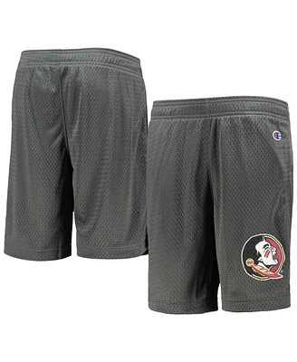 Champion Big Boys and Girls Charcoal Florida State Seminoles Classic Mesh Shorts