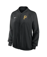 Nike Women's Black Pittsburgh Pirates Authentic Collection Team Raglan Performance Full-Zip Jacket