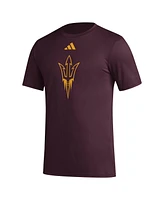 Adidas Men's Maroon Arizona State Sun Devils Primary Locker Logo Pre-Game Aeroready T-Shirt