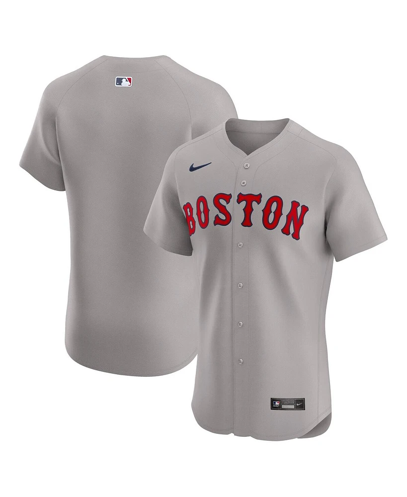 Nike Men's Gray Boston Red Sox Road Elite Jersey