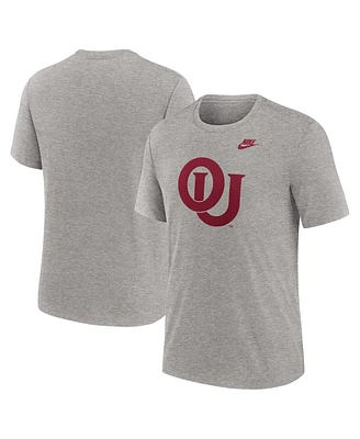 Nike Men's Heather Gray Oklahoma Sooners Blitz Evergreen Legacy Primary Tri-Blend T-Shirt